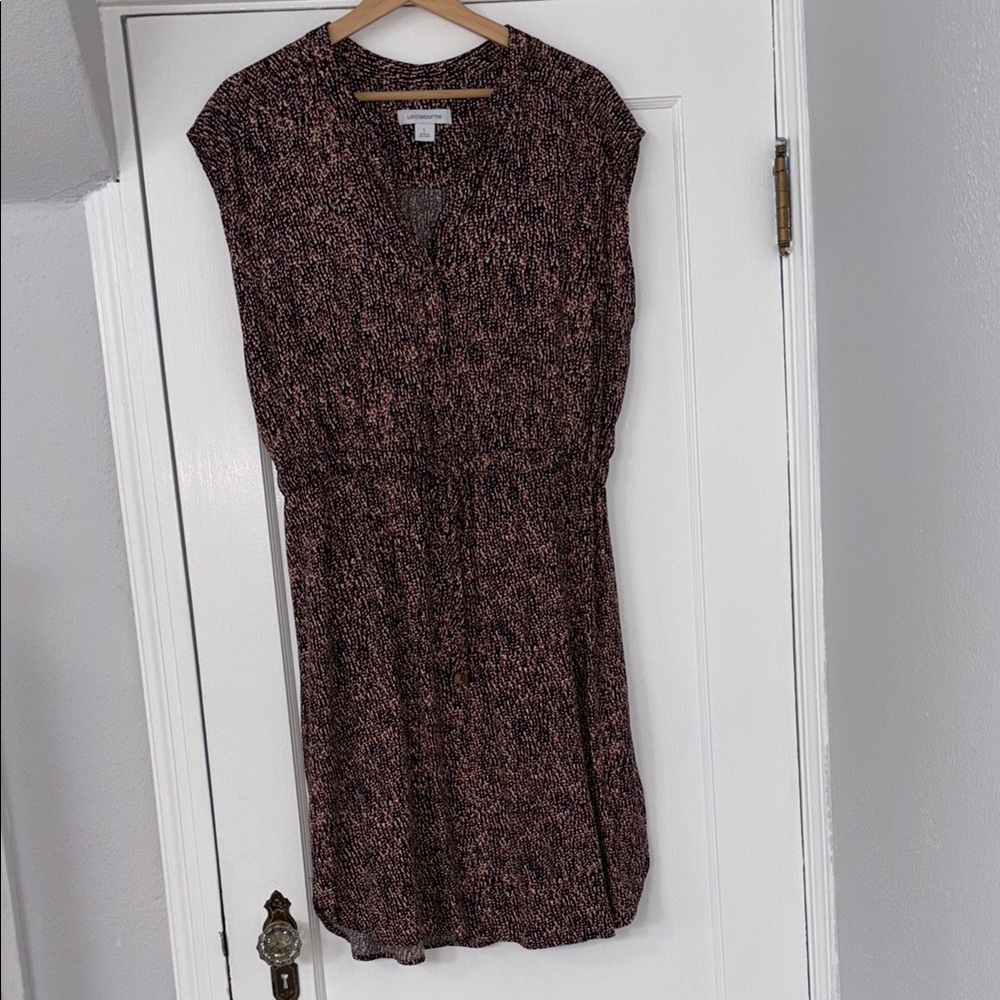 Liz Claiborne Black, Tan and Brown Dress size L
